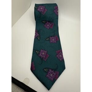 Seigo New York for Nordstrom Silk Tie Made in Japan Wide Vintage Floral 59" x 4"